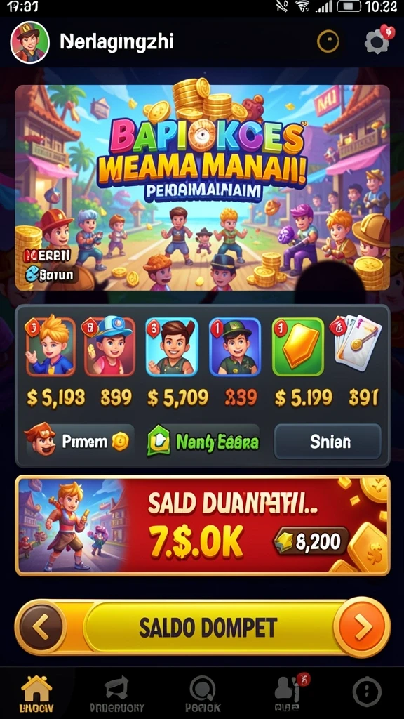 Tampilan awal game 234E yang menarik.