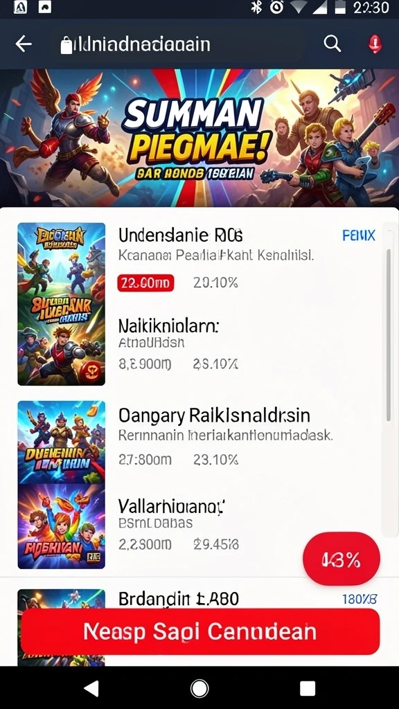Beragam pilihan permainan judi online.