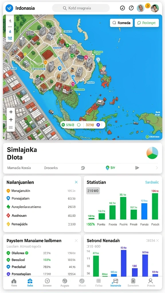 Grafik yang menarik dan penuh warna.