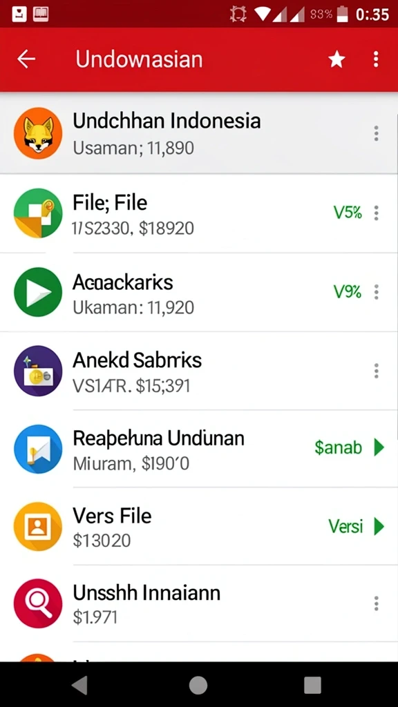 Tampilan menu utama yang menarik dan mudah dinavigasi.