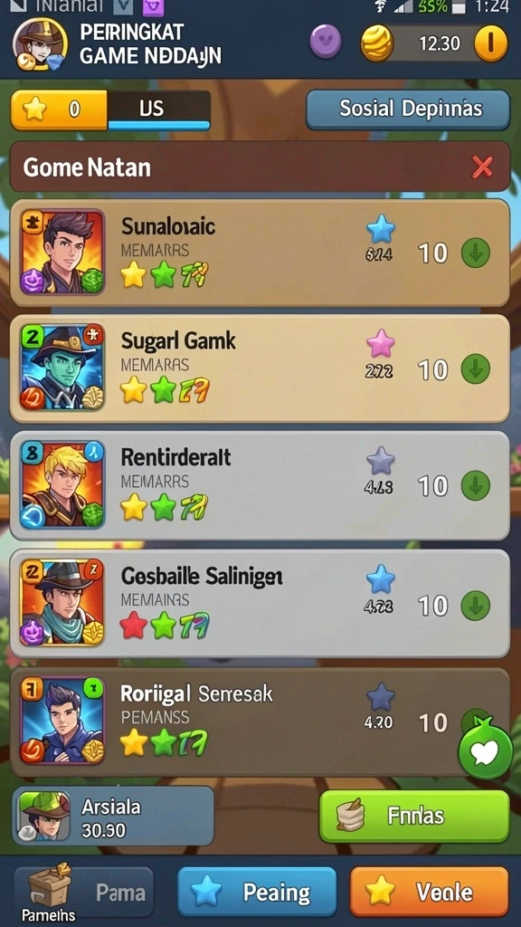 Tampilan permainan slot dengan tema petualangan.