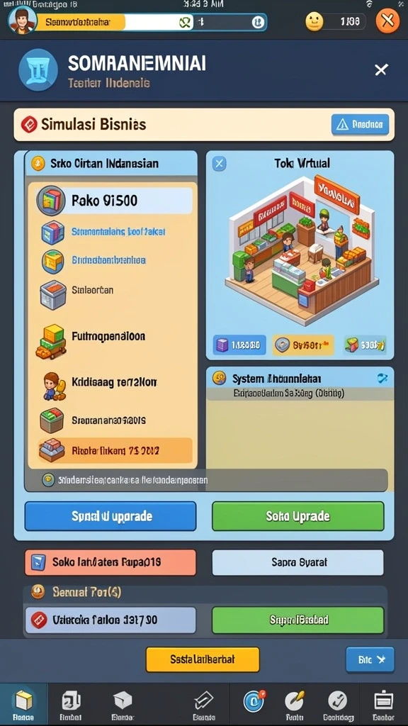 Tampilan menu utama yang menarik dan intuitif.
