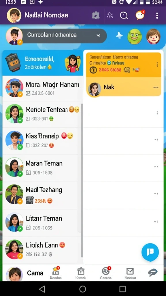 Fitur sosial yang memungkinkan interaksi antar pemain.