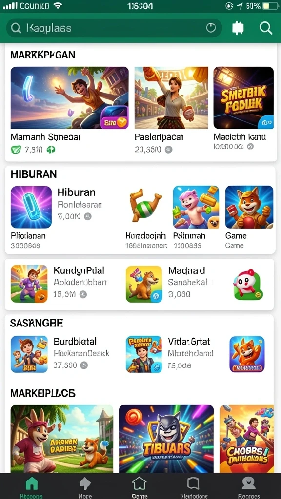 Pilihan tema permainan yang beragam dan seru.