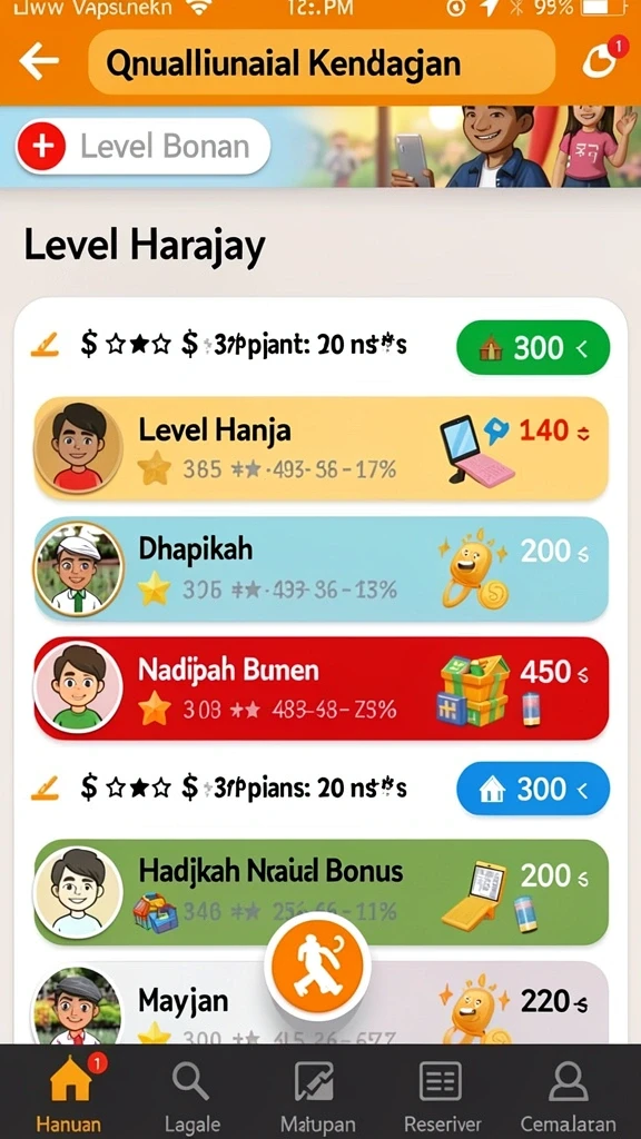 Tampilan utama RP6677 yang memikat dan penuh warna.