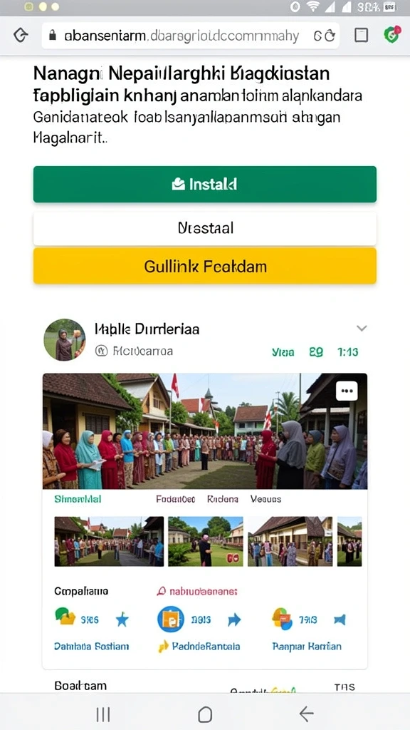Tampilan menu utama RUMAHTOTO yang menarik dan user-friendly.