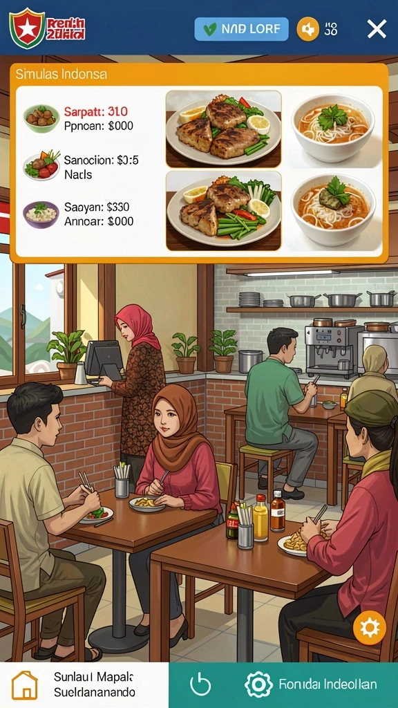 Tampilan menu utama SEE789 yang menarik.