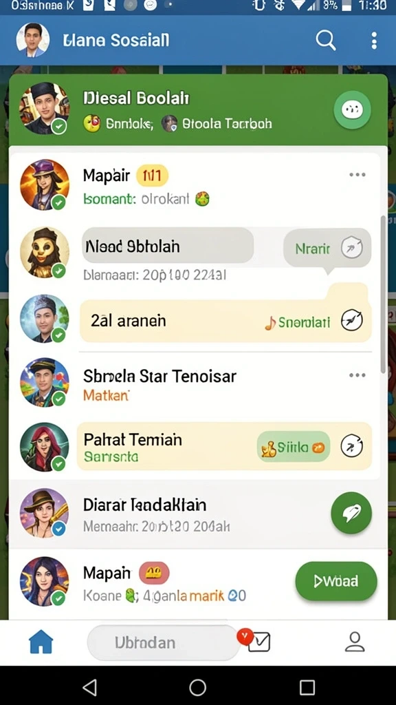 Tampilan menu utama yang menarik dan intuitif.