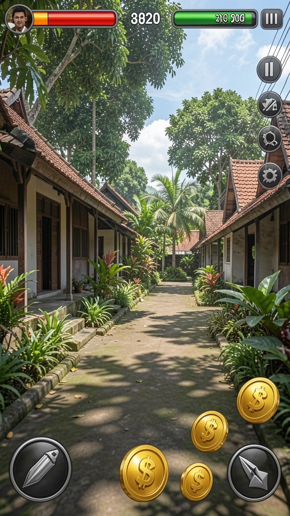 Screenshot pilihan permainan yang tersedia dalam aplikasi.