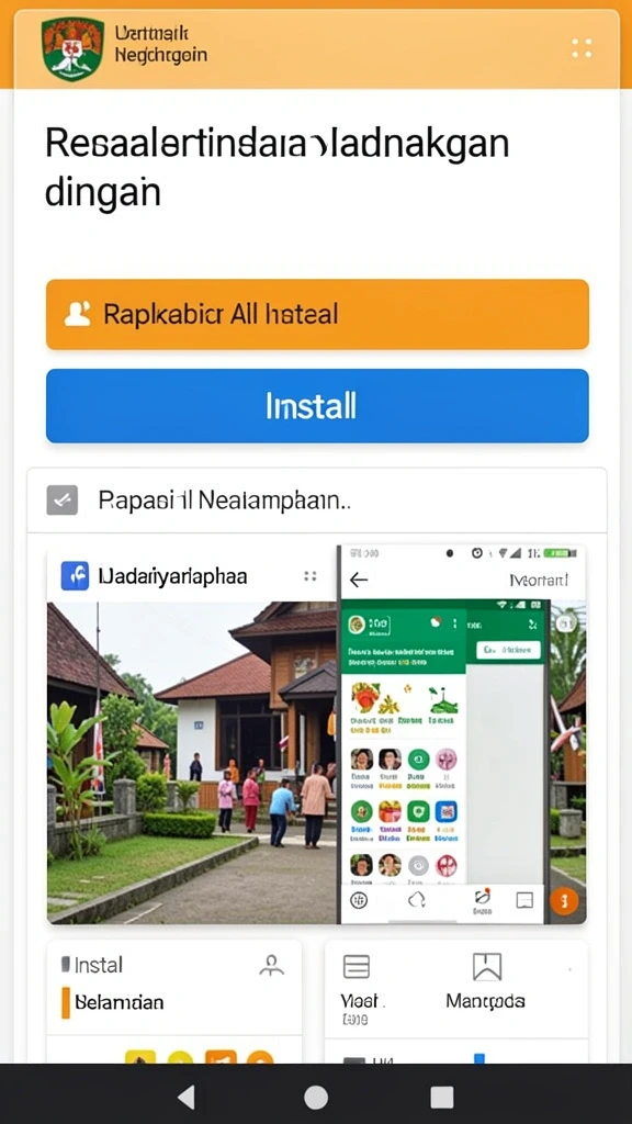 Tampilan awal aplikasi SONTOGEL yang menarik.