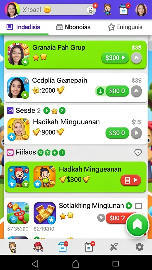 Tangkapan layar menunjukkan antarmuka game yang menarik.