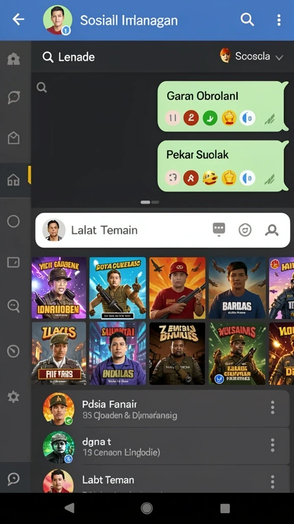 Tampilan awal game yang menarik dan mudah dimengerti.